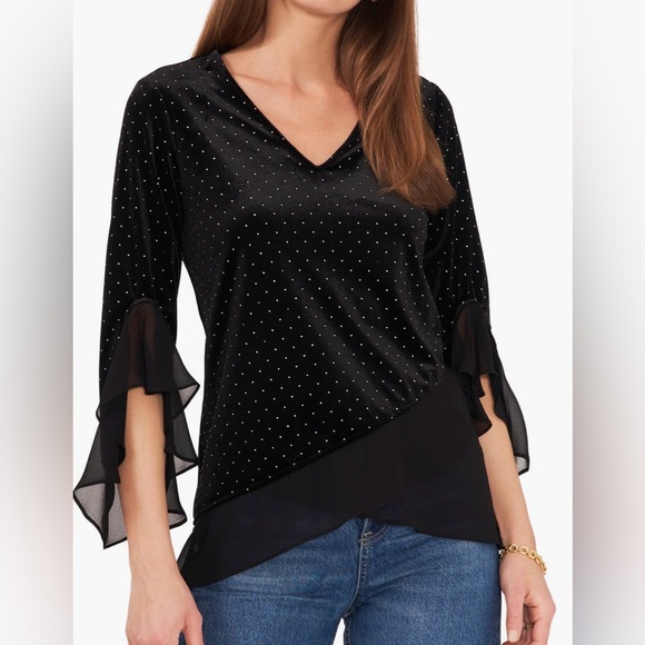 Vince Camuto Tops - Vince Camino Sparkle Ruffle top